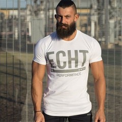 Men’s Fitness Gym Muscle Training Basic Cotton Bodybuilding T-shirt Tee