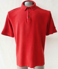 Tommy Bahama Men’s Red Regular T-Shirt 70% Silk with Collar Size L