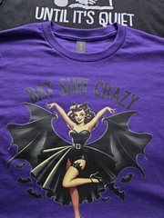 Tee Shirt UNISEX Medium Black Halloween Skeleton Pinup Lot 2