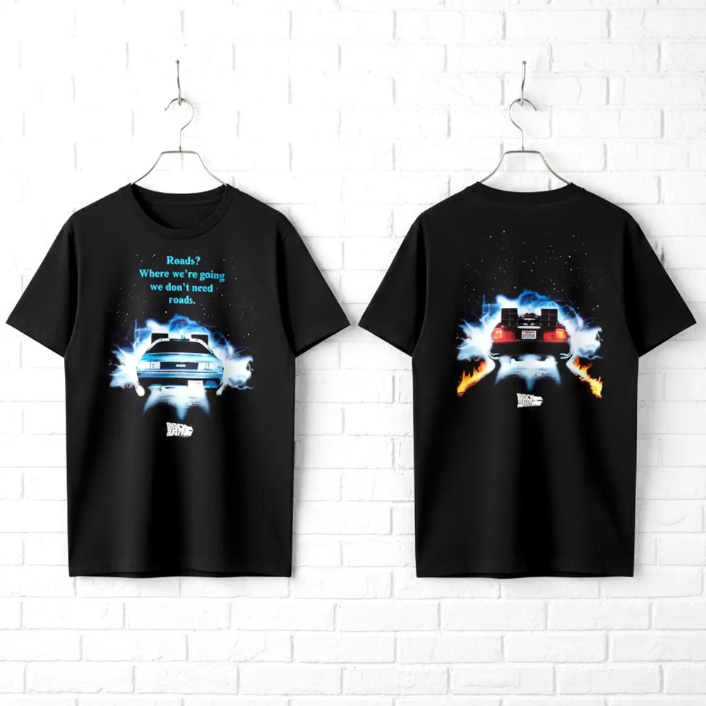 Back to The Future Driving Through Men’s T Shirt