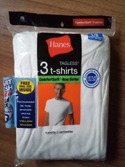 Hanes 3 T-shirt tagless L/G 42-44 in