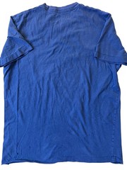 Abercrombie & Fitch VTG Sueded Crew Muscle T-Shirt Mens Large Blue Embroidered