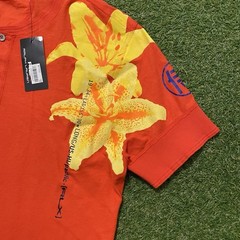 RLX Ralph Lauren Shirt Medium M Floral Orange Hawaiian Pacific Henley NWT $98