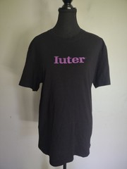 NA Iuter “No Future” Black Cotton T-Shirt with a Purple Graphic Tee Size S