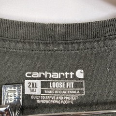 Carhartt T-Shirt Men’s 2XL Tall Loose Fit Gray Short Sleeve Pocket 100% Cotton
