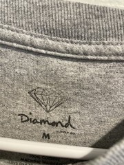 Diamond Supply Co Mens T-Shirt Medium Gray Red Script Logo OG Classic Skateboard