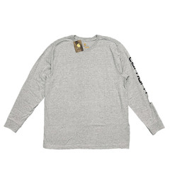 CARHARTT Shirt Men’s L Gray Long Sleeve Original Fit Logo Graphic Tee K231