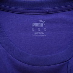 Puma T Shirt Mens XL Open Road Purple Zipper Pocket Athletic Short Sleeve