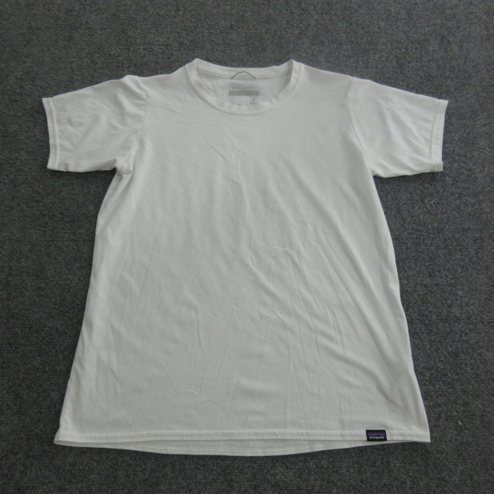 Patagonia Shirt Mens Small White Short Sleeve Crewneck Athletic Tee Top