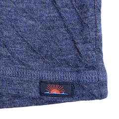 Faherty Cloud Cotton Henley Men Large Blue Heather Pima Cotton Peru Long Sleeve