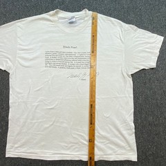 Black Pearl Poem Graphic Shirt Sz XL Mens White Streetwear 90s Mitch Made in USA