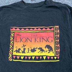 Disney T-Shirt Mens Size L Black The Lion King Silhouette Graphic Crew Neck Tee