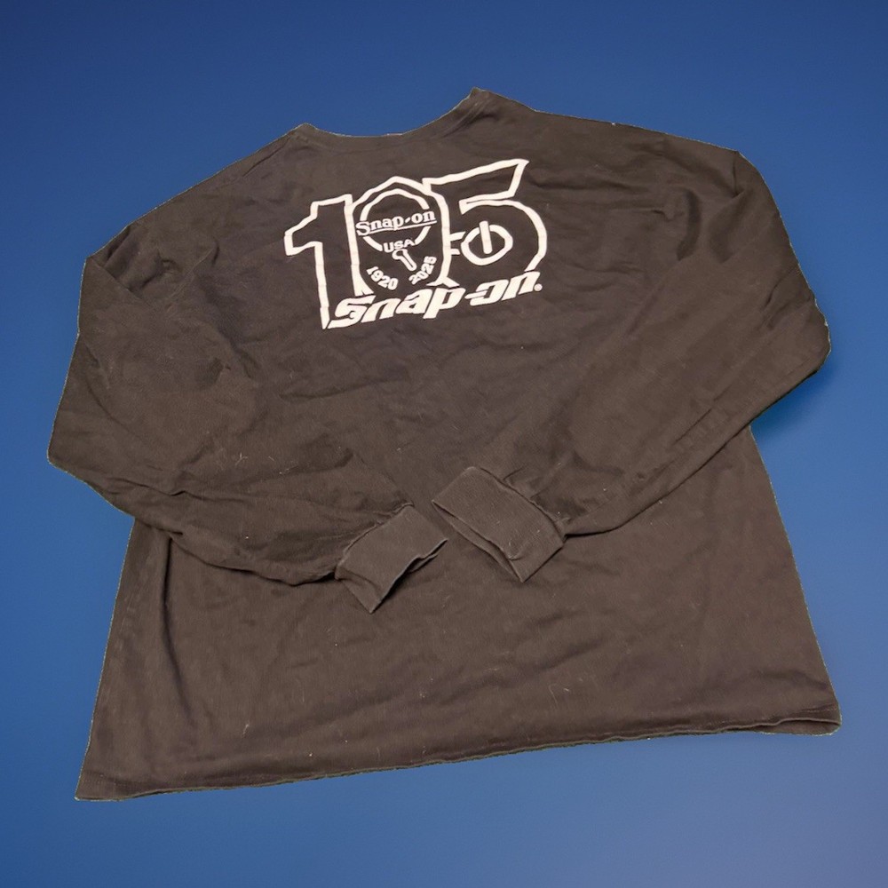 Snap-on 105th Anniversary Work Shirt Mens XXL Black/White 1920-2025 Long Sleeve