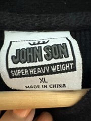 John Son Super Heavy Weight Black Long Sleeve Shirt XL Made In China