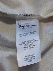 Supreme Ringer Crew Neck T Shirt Yellow Black Cat Fireworks Logo S/S Top M SS24