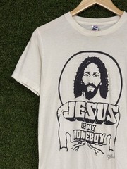 RARE Jesus Is My Homeboy Christ Logo White Crown Tee