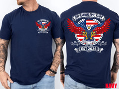 Operation Epic Fury Military Tactical Patriotic USA Graphic 2 Side T-Shirt