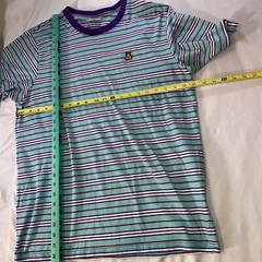 Teddy Fresh Shirt Men Medium Striped Streetwear Bear Hip Hop Urban Billie Malone