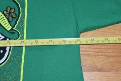 VTG 1990s Snoopy St Patricks Day Joe Shamrock Single Stitch Peanuts Green USA L