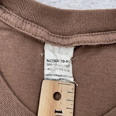 Vintage Brown V-Neck Shirt Mens XS 100% Combed Cotton Tee T-Shirt Blank