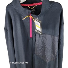 Under Armour Run Trail Quarter Zip Men’s Size Medium Shirt Black Reflective New