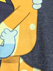 Bluey Family Graphic T-Shirt Size LG Adult Unisex Crew Neck Short Sleeve Heather