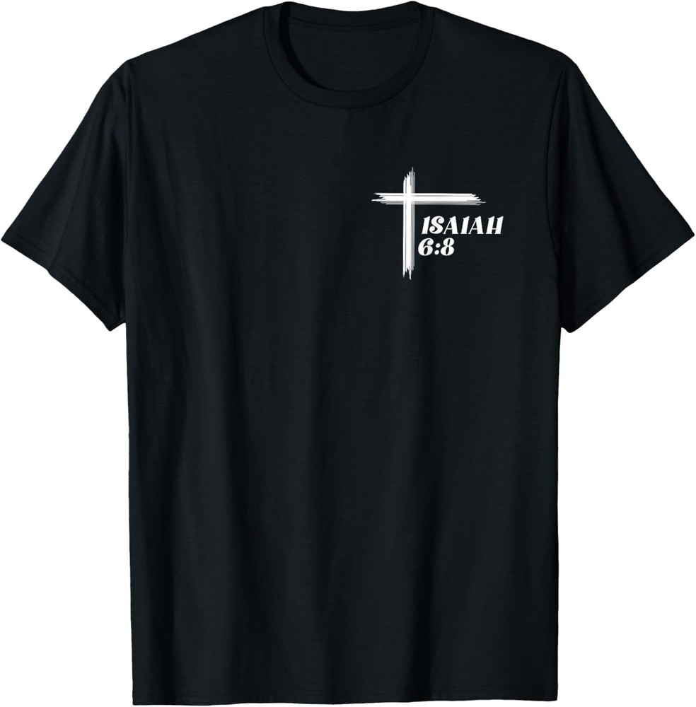 Here am I Send me Christian Cross 2 Sided T-Shirt
