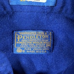 Vintage Pendleton Shirt Mens Medium Purple Blue Color Block Wool Lobo USA