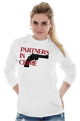 Crime His Hers Couples Boyfriend Girlfriend Long Sleeve Tshirt for Men or Women