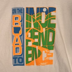 A1 Vintage 90s On The Road To Independence T Shirt Adult XL White USA Made Mens