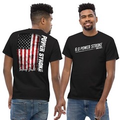 6.0 Powerstroke T-shirt Burning Diesel American Flag Shirt