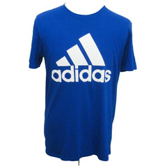 Adidas Logo T-Shirt Mens Large Blue Short Sleeve Performance Graphic Tee