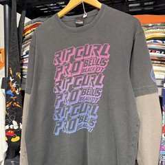 Rip Curl Pro Bells Beach 07 Men’s Gray Long Sleeve T-Shirt Size L Vintage Y2K