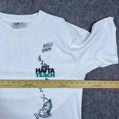 Vintage Coed Sportswear Men’s T-Shirt Just Hafta Teach White Made in USA Size XL