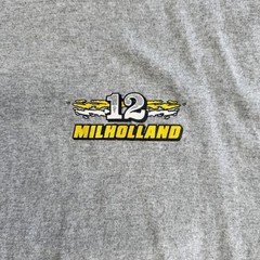 Vintage Tony Milholland Dirt Track Racing T Shirt #12 Double Sided Beloit KS 2XL