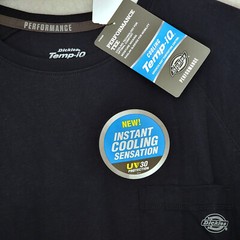 DICKIES Fast Dry Shirt MENS 3XL XXXL Blue Pocket tee Performance COOLING NWT