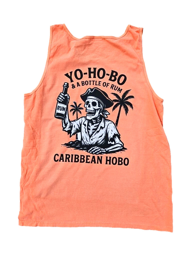 Caribbean Hobo Ho & a bottle Tank top Tee key west island Florida Rum Havana