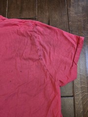 American Eagle Outfitters Cold Drinks Here Print Red Shirt Sz L (STAIN & DIRTY)