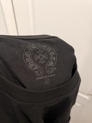 NEW Chrome Hearts Men’s XL Black Long Sleeve Graphic Logo Pocket Crew T-Shirt