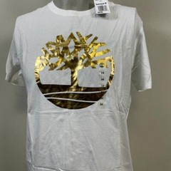 Timberland Men’s Short Sleeve Cracked Tree Logo Cotton T-Shirt A1Z5V-100 Size: M