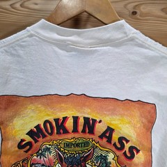 VTG Smokin Ass Cigars Kona Hawaii Tobacco T Shirt Men Medium Stain