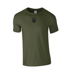 Ukraine Golden Trident Coat of Arms Logo T-shirt, Zelensky Trident Military Tee