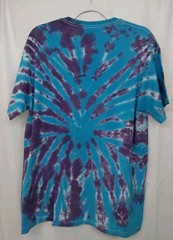 New Tie Dye Men’s T-Shirt Blue Purple Adult Large Multicolor Summer Spider
