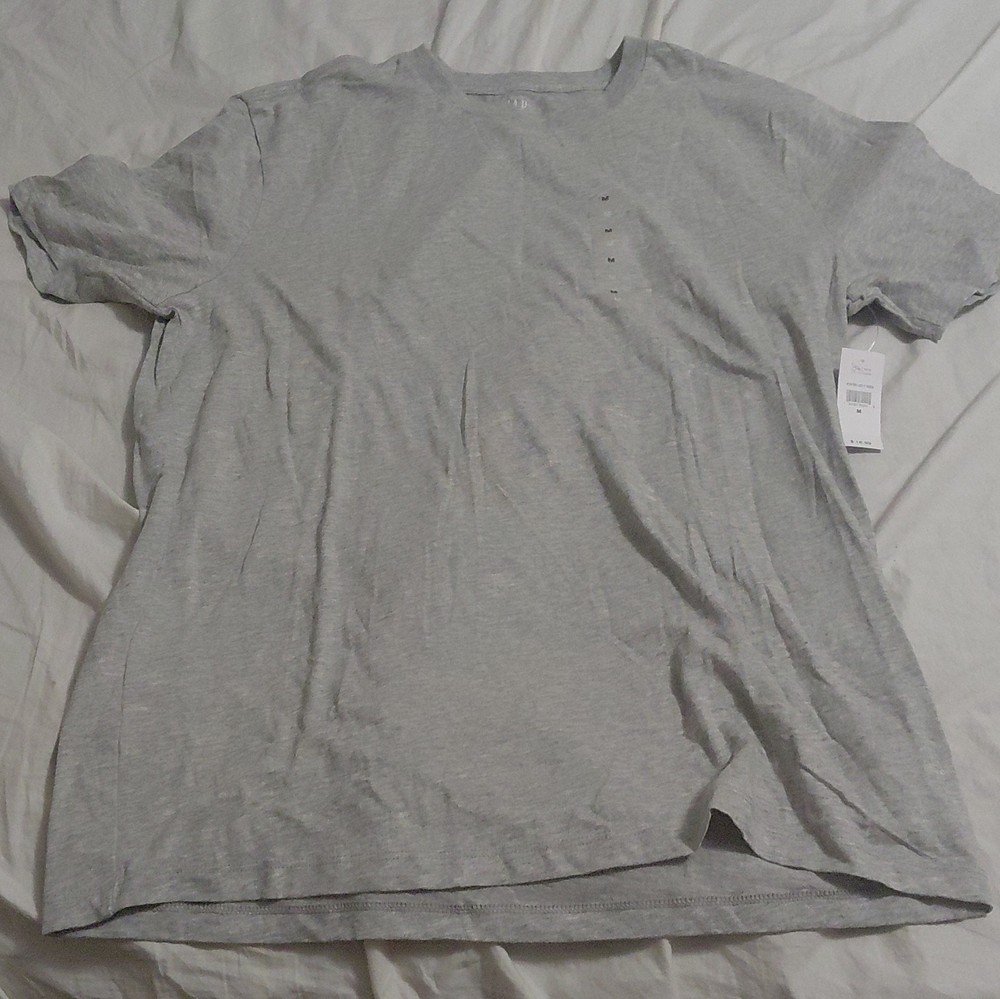 Gap Men’s Solid Gray Crew Neck Short Sleeve Modern Fit T-Shirt Size M Regular