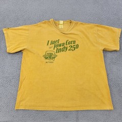 Iowa Corn Indy 250 Shirt Mens 2XL XXL Yellow Graphic