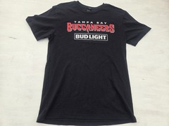Tampa Bay Buccaneers Bud Light Logo T Shirt Men’s M Black Short Sleeve NFL