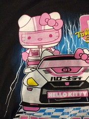 Sanrio Hello Kitty Tokyo Speed BLACK T-Shirt Size Large