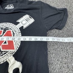 CA Shirt Mens Small Black Mechanic Graphic Automotive Tools Pistons Wrenches USA