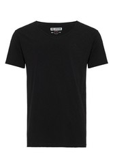 Redbridge Herren T-Shirt Basic Wide Round Neckline Logo Stitch weiter Ausschnitt