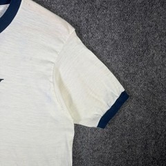 True Vintage Ford Shirt Small White 70s Ringer Motor Sports V8 Racing Car Brand